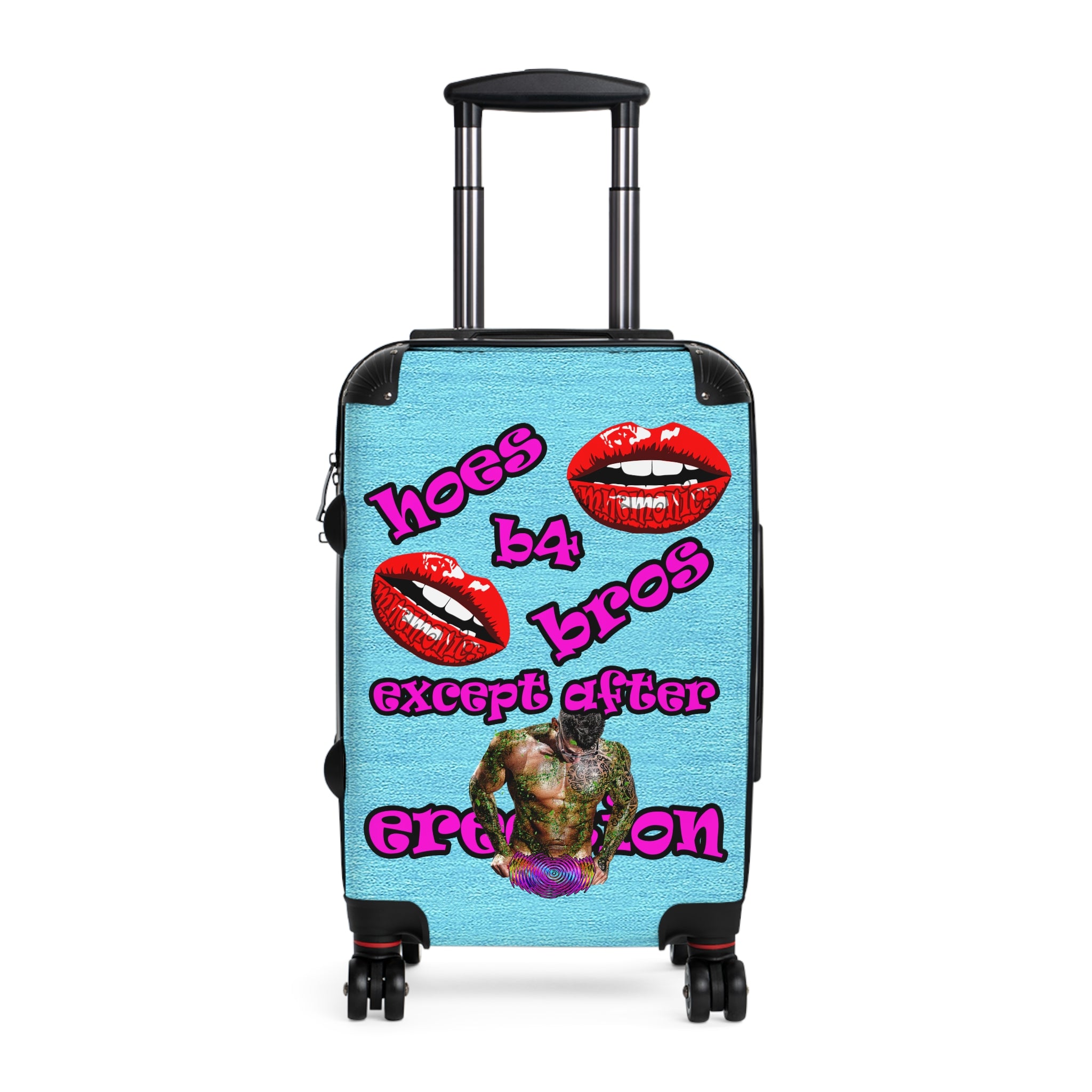 hoes b4 bros - Suitcase (faded blue)