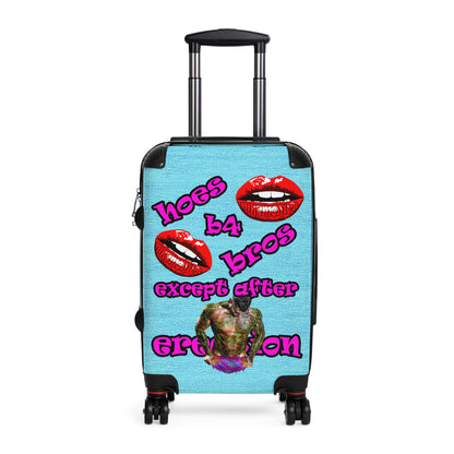 hoes b4 bros - Suitcase (faded blue)