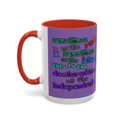 declaration of the independents - Accent Mug (light purple)