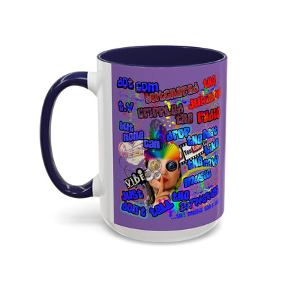 drop the beat - Accent Mug (light purple)