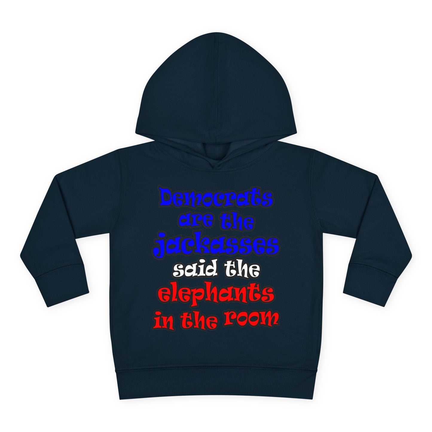 donkeys and elephants - Toddler Pullover Fleece Hoodie