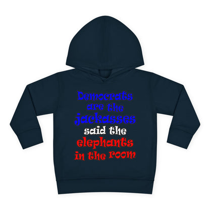 donkeys and elephants - Toddler Pullover Fleece Hoodie