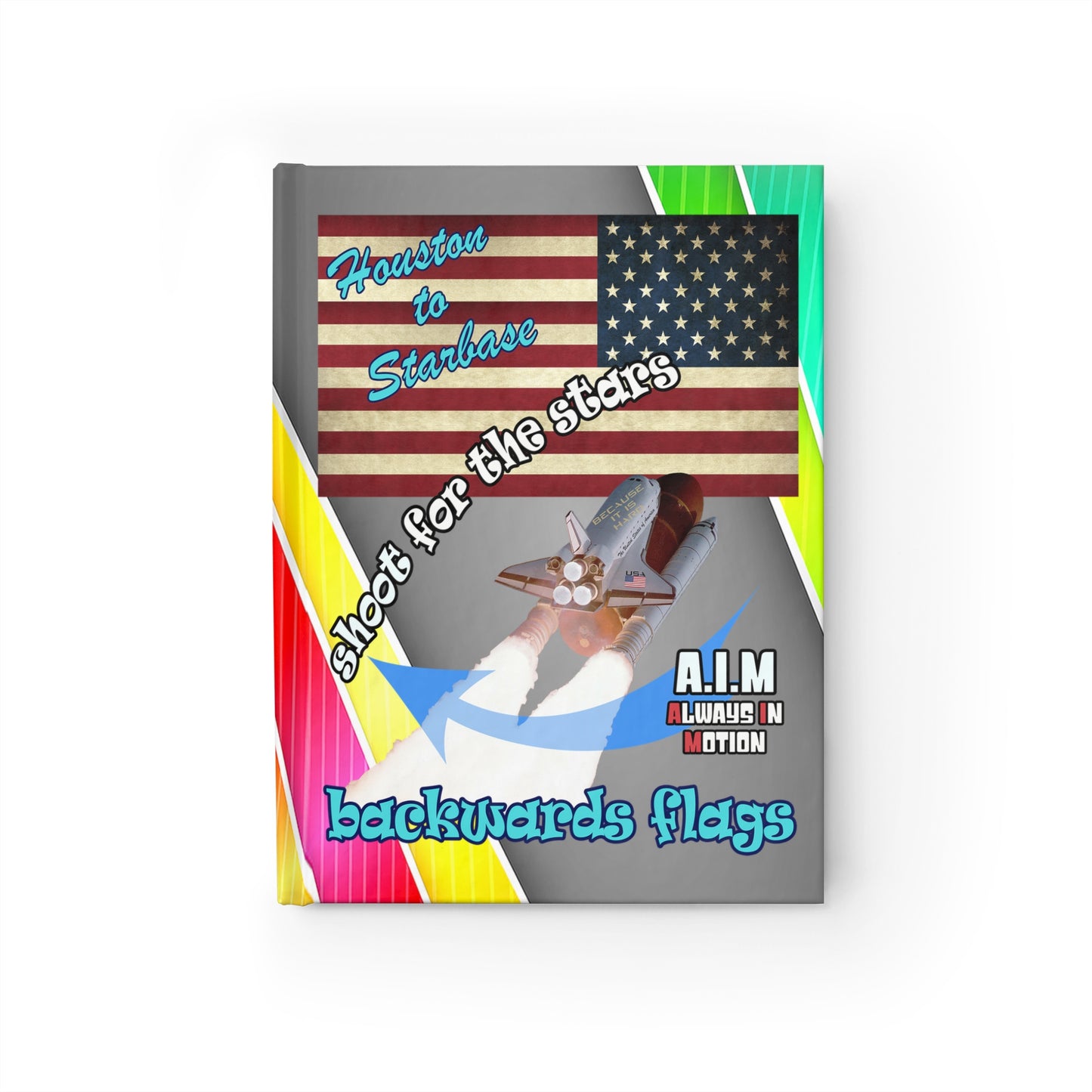 shoot for the stars - journal-blank (rainbow split)