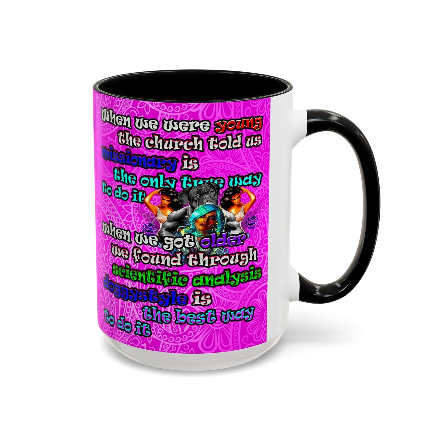 doggystyle - Accent Mug (pink swirl)