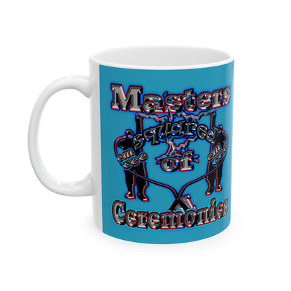 em cee squared - White Mug (turquoise)