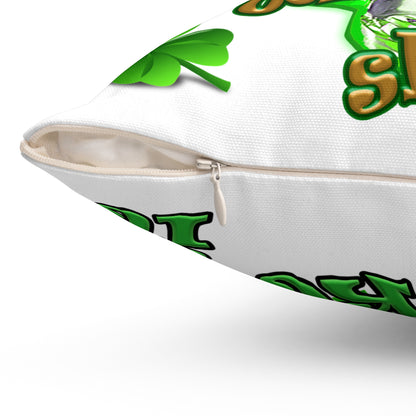 celtics logo - Spun Polyester Square Pillow - (white)