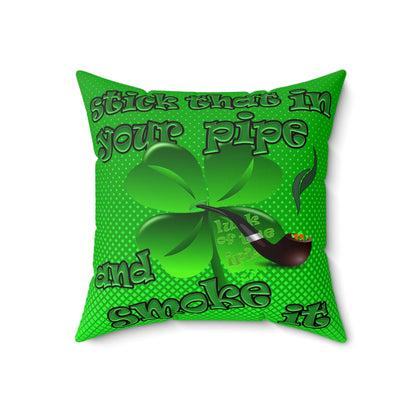 celtics logo - Spun Polyester Square Pillow - (logo green)