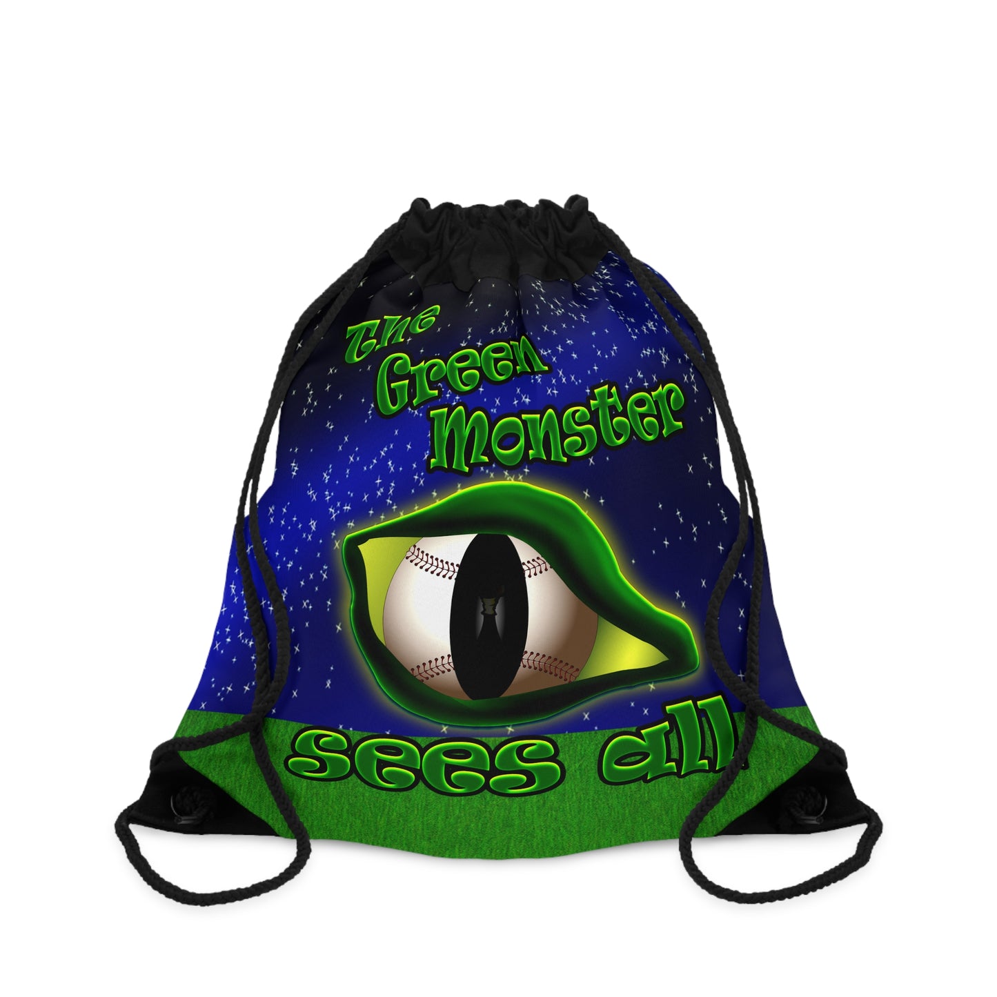 green monster - Drawstring Bag ('snoops' background)