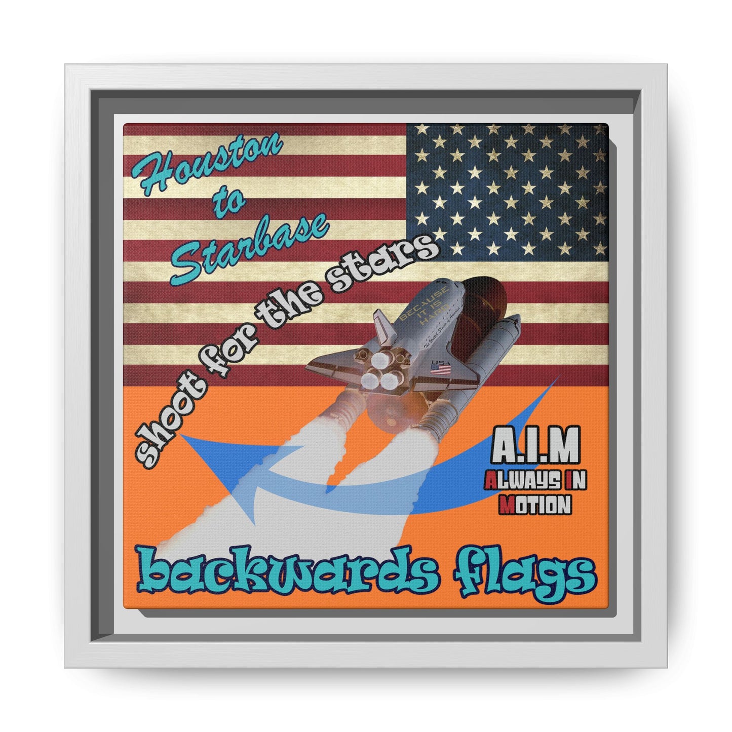 shoot for the stars - framed canvas art (crusta)