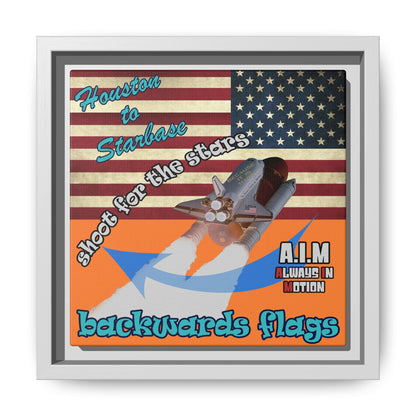 shoot for the stars - framed canvas art (crusta)