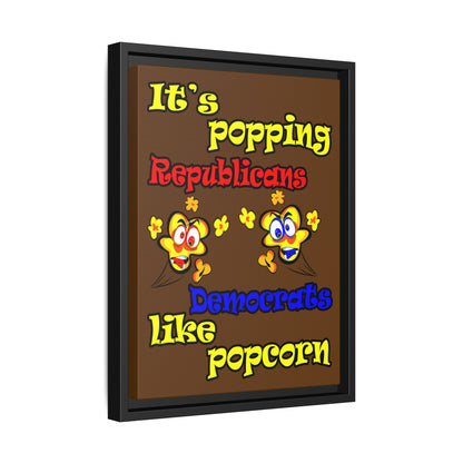 popping like popcorn - framed canvas art (brown)
