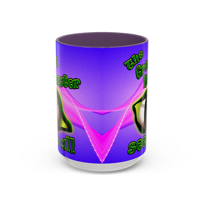 green monster - Accent Mug (purple-pink wave)