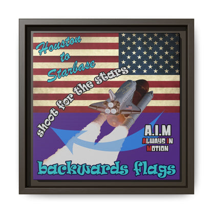 shoot for the stars - framed canvas art (purple)