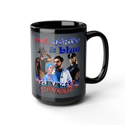 rw&b lives matter - Black Mug (grey-light grey)