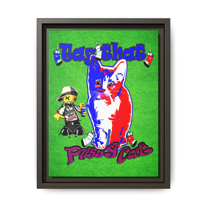 tag that - framed canvas art (green turf)