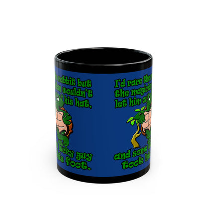 turtle race - Black Mug (dark blue)