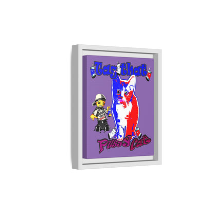 tag that - framed canvas art (light purple)