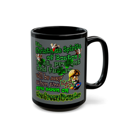 christmas spirits of boston - Black Mug (dark grey)