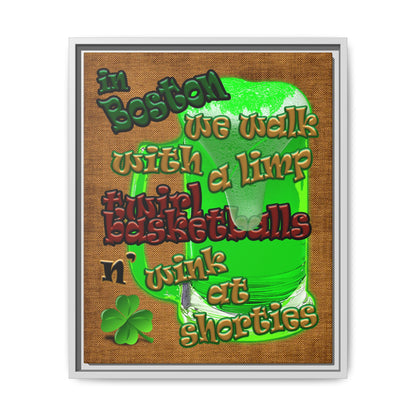 celtics logo - framed canvas art (brown papyrus)