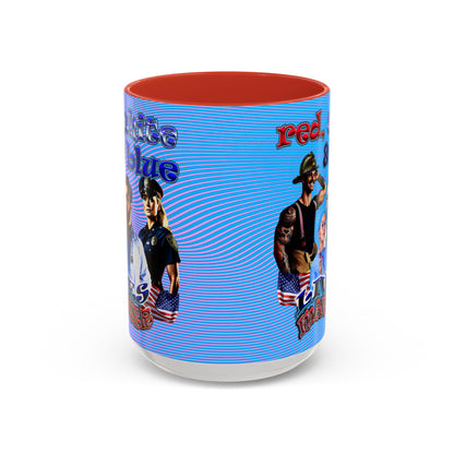 rw&b lives matter - Accent Mug (light blue-purple wave)