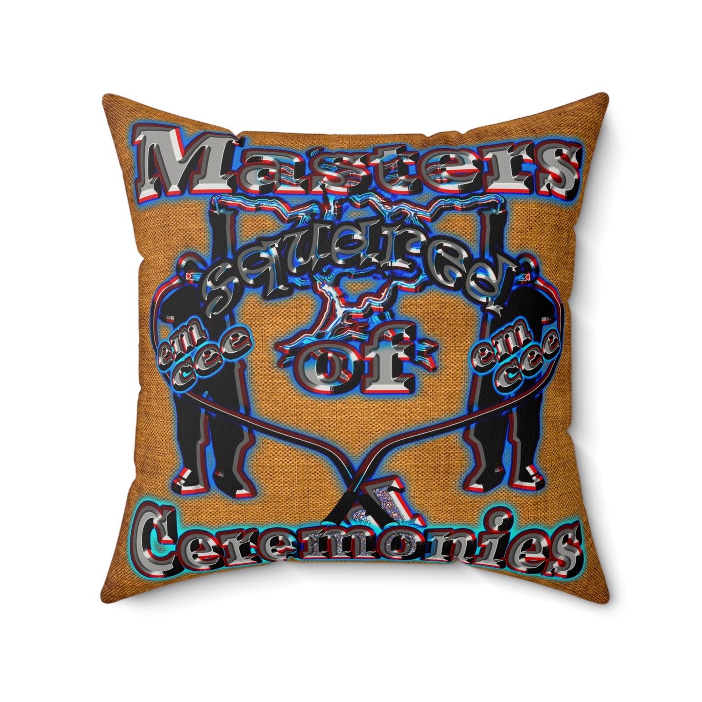 em cee squared - Faux Suede Square Pillow - (dichromatic brown papyrus)