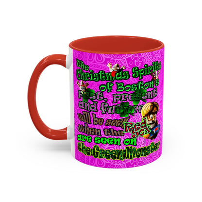christmas spirits of boston - Accent Mug (pink swirl)