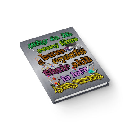 the bum's shit - journal-lined (brushed nickel)