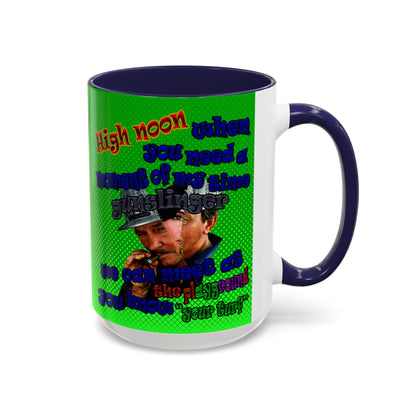 high noon - Accent Mug (logo green)