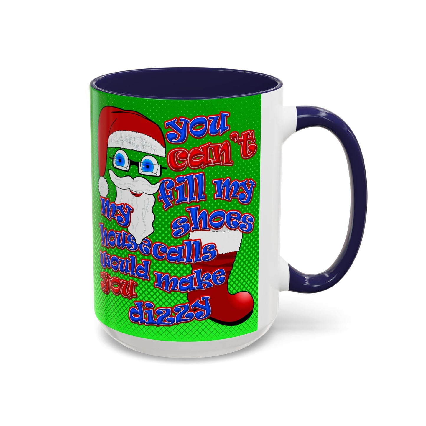 santa's shoes - Accent Mug (logo green)