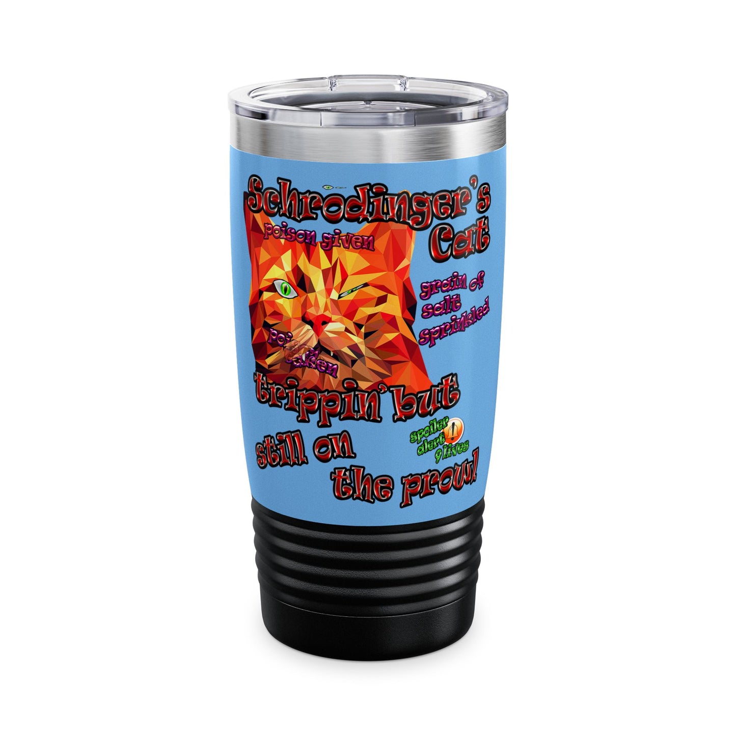 schrodinger's cat - Ringneck Tumbler, 20oz (light blue)