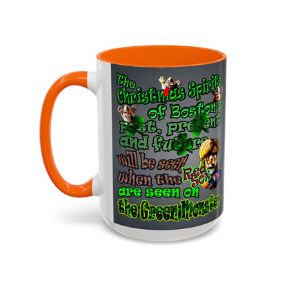 christmas spirits of boston - Accent Mug (grey-light grey)