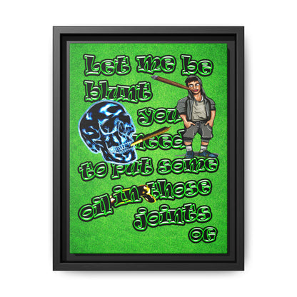 og - framed canvas art (green turf)