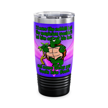 turtle race - Ringneck Tumbler, 20oz (purple-pink wave)
