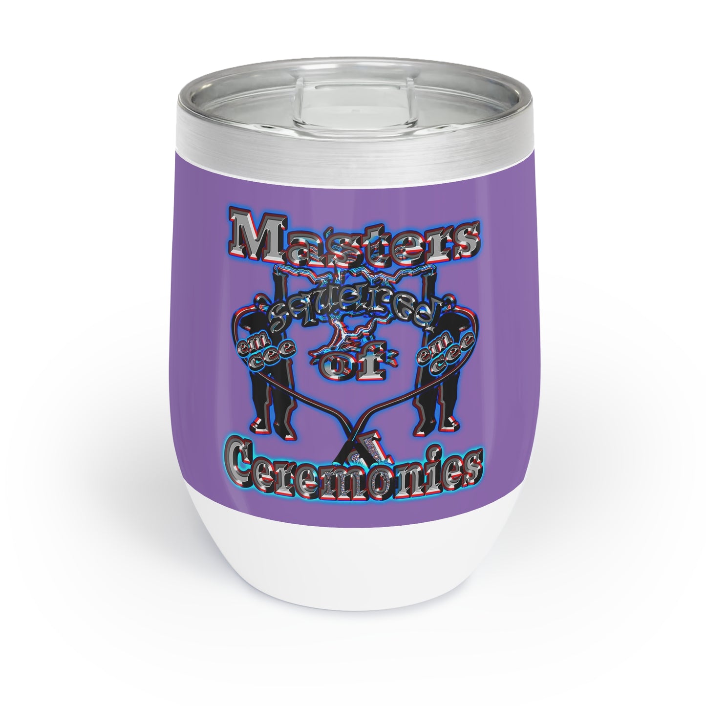em cee squared - Chill Wine Tumbler (light purple)