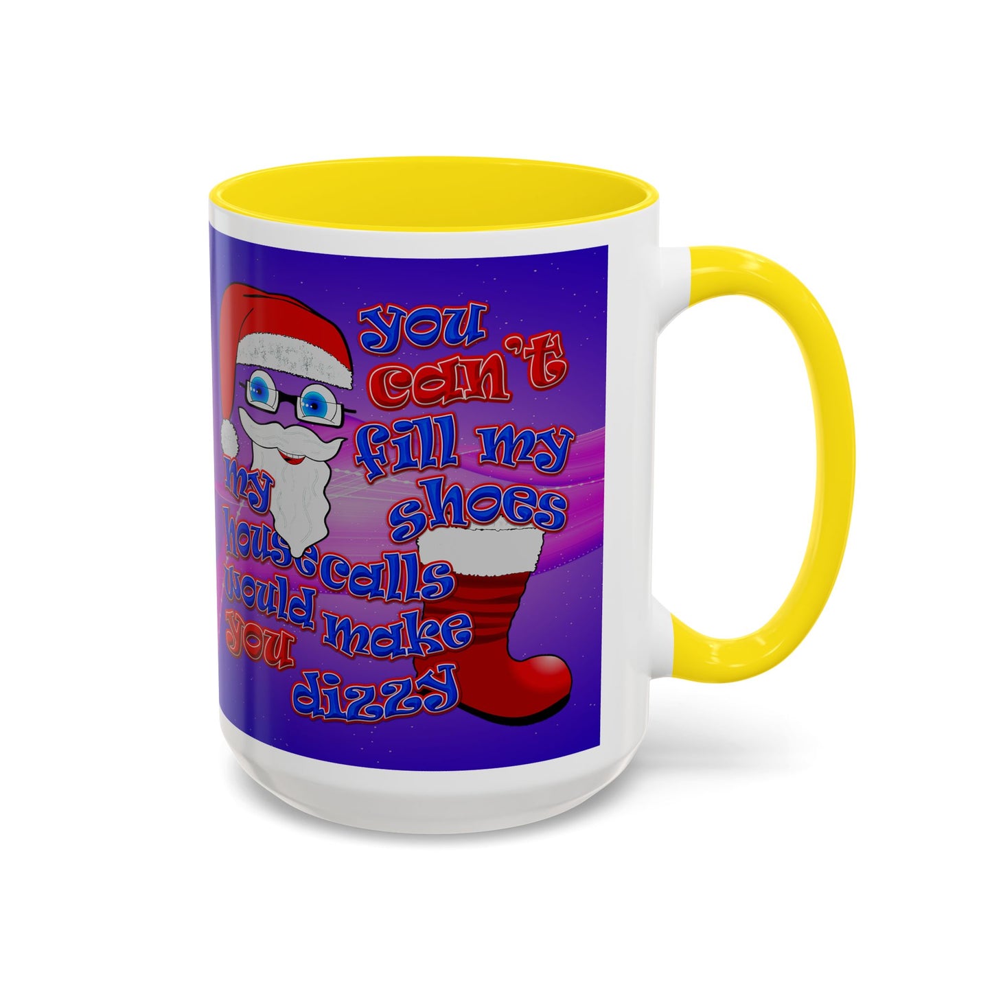 santa's shoes - Accent Mug (purple-pink wave)