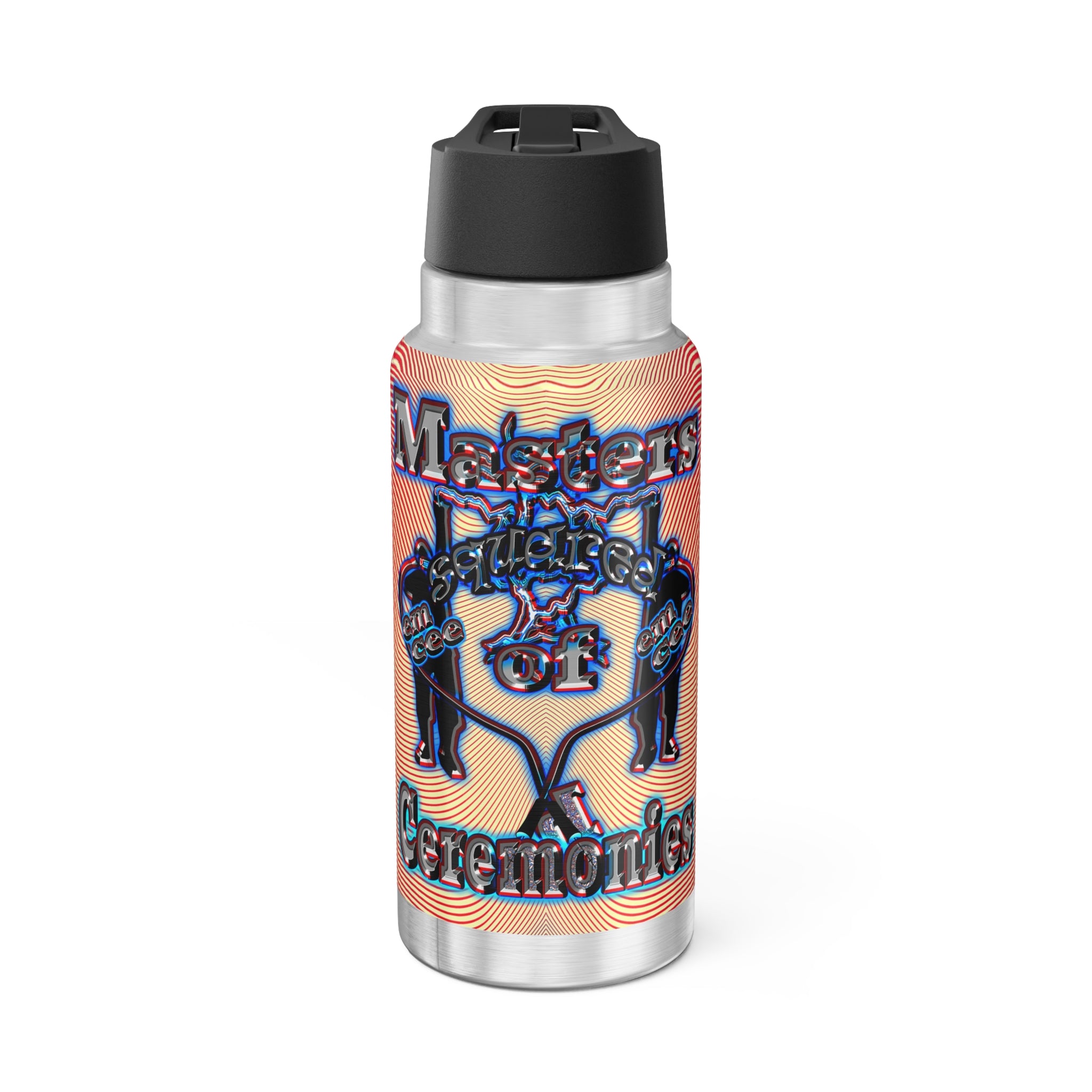 em cee squared - Gator Tumbler, 32oz (yellow-orange wave)