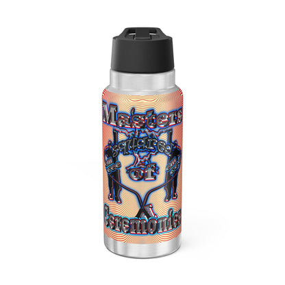 em cee squared - Gator Tumbler, 32oz (yellow-orange wave)