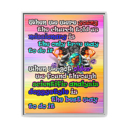 doggystyle - framed canvas art (color blur)