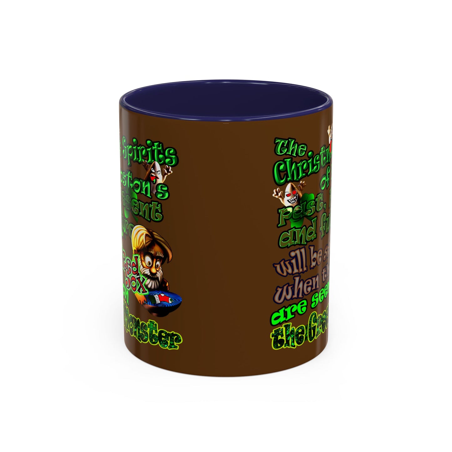 christmas spirits of boston - Accent Mug (brown)