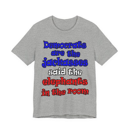 donkeys and elephants - Unisex Jersey Short Sleeve Tee