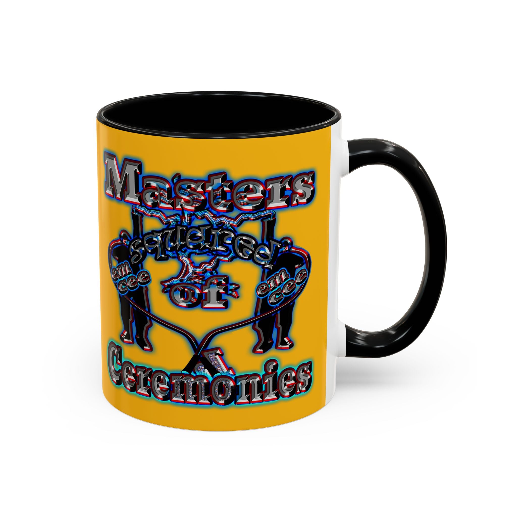 em cee squared - Accent Mug (yellow)