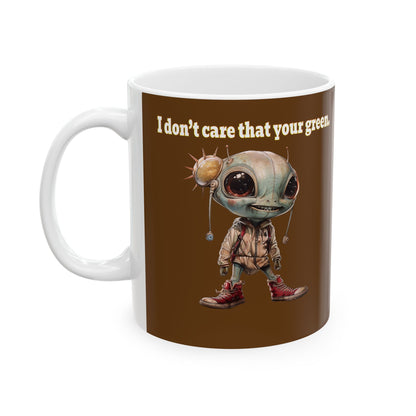 I don't care that your grey - White Mug (brown)