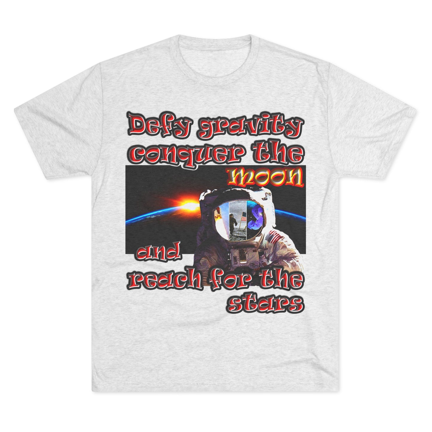 defy conquer reach - Unisex Tri-Blend Crew Tee