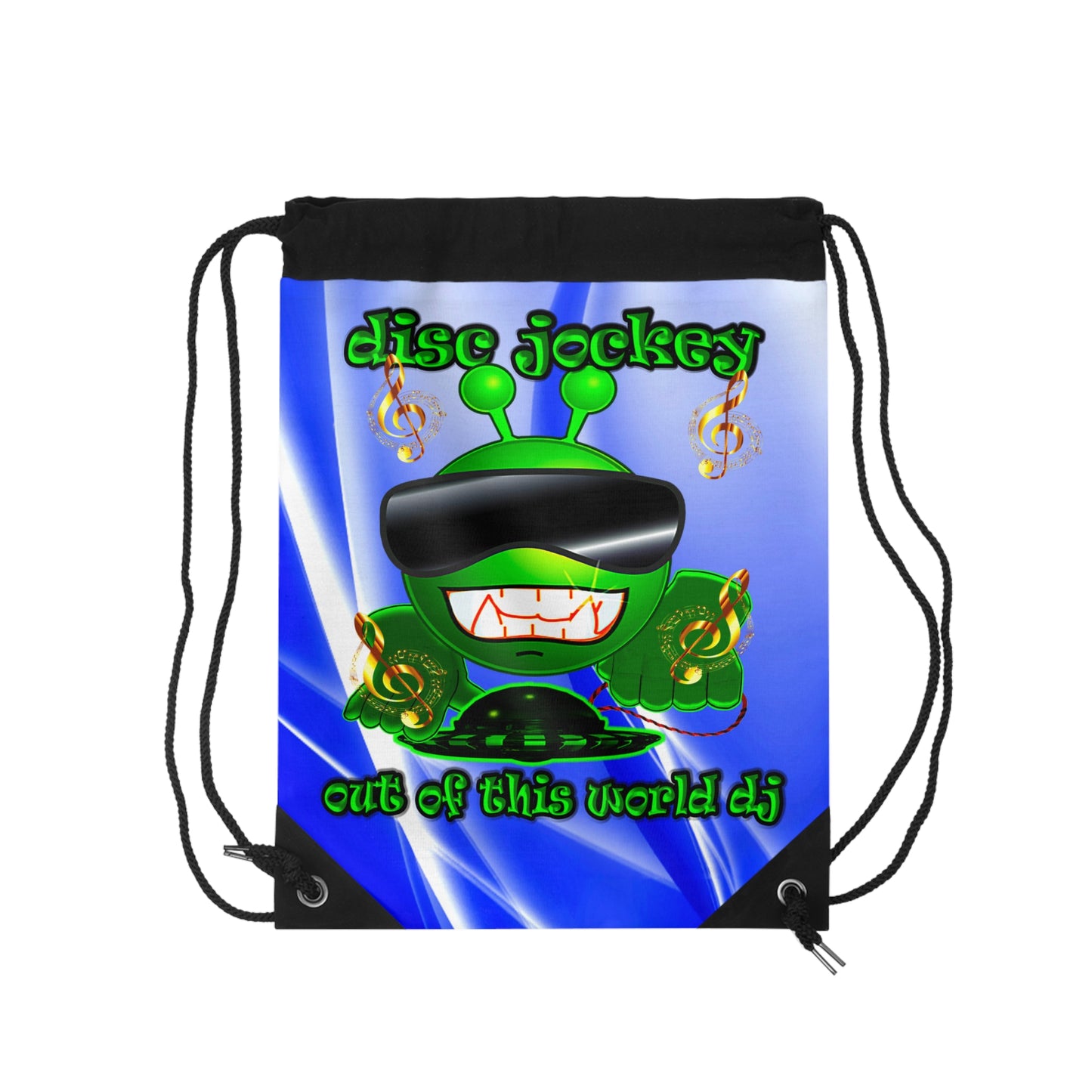 disc jockey - Drawstring Bag (blue-white wave)