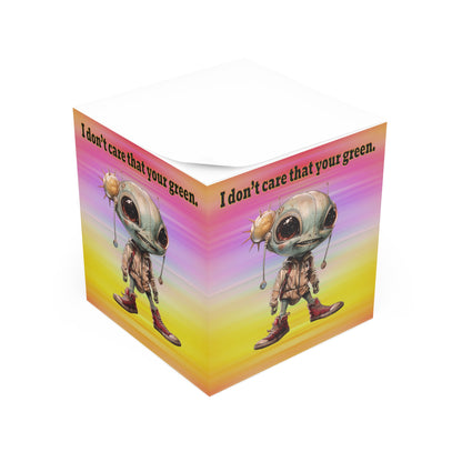 I don't care that your green - note cube (color blur)
