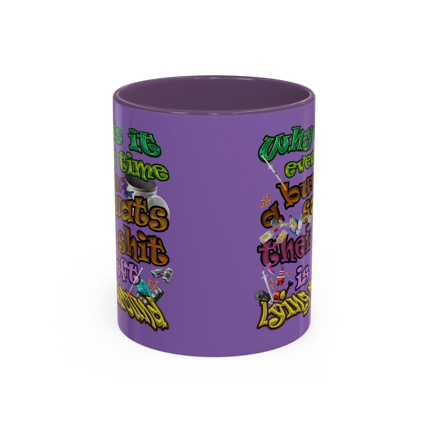 the bum's shit - Accent Mug (light purple)