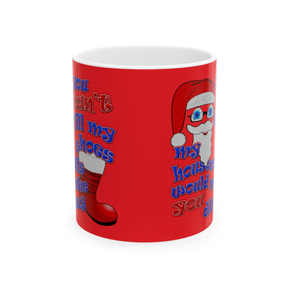 santa's shoes - White Mug (red)