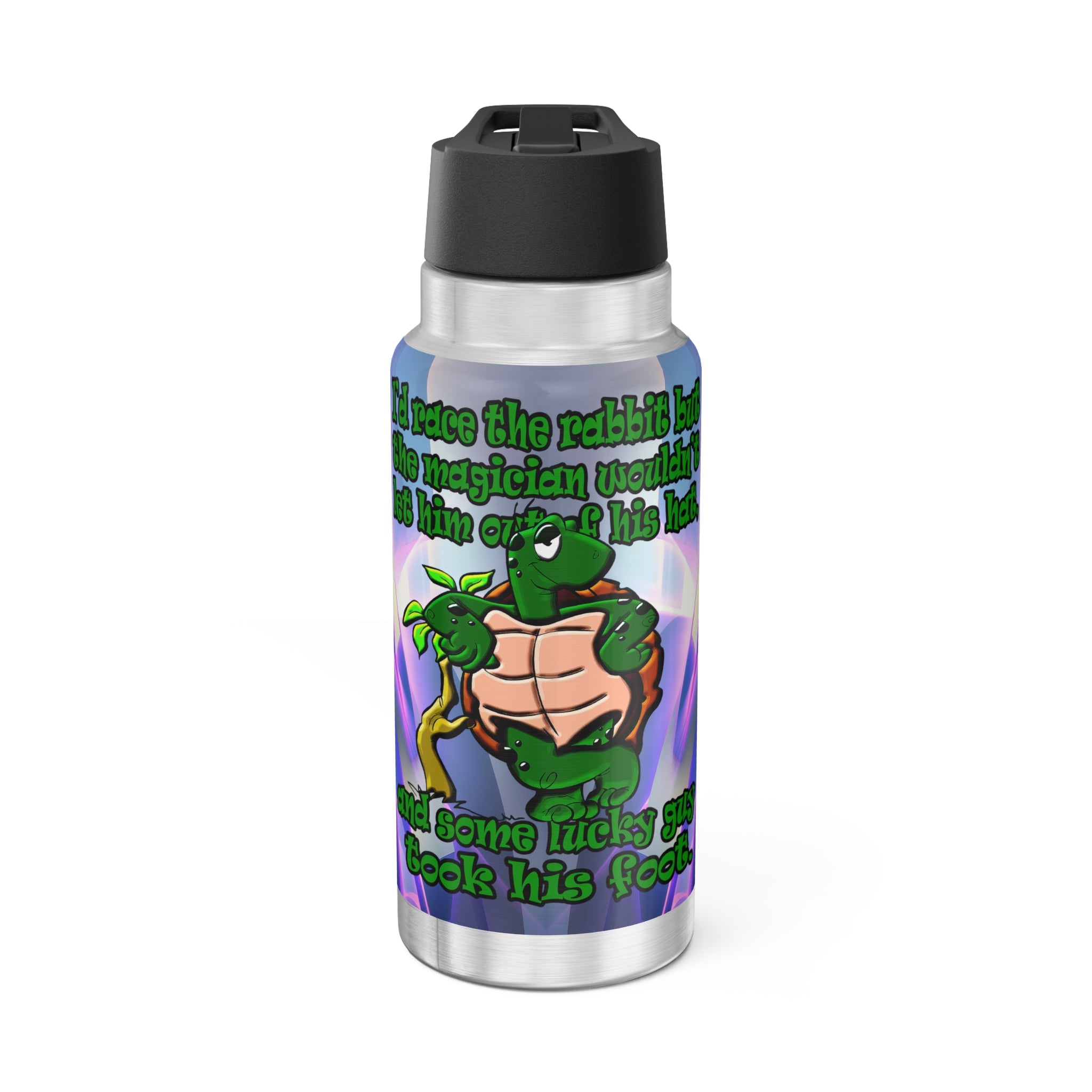 turtle race - Gator Tumbler, 32oz  (grey-pink wave)