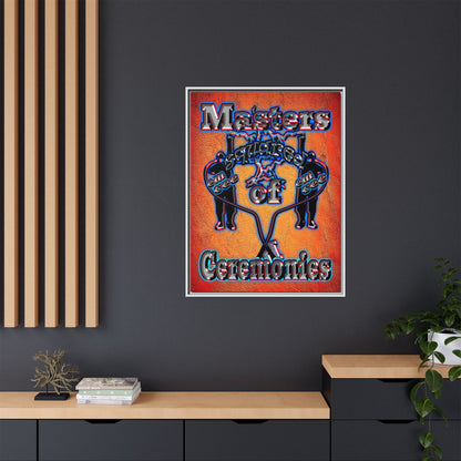em cee squared - framed canvas art (burnt orange)