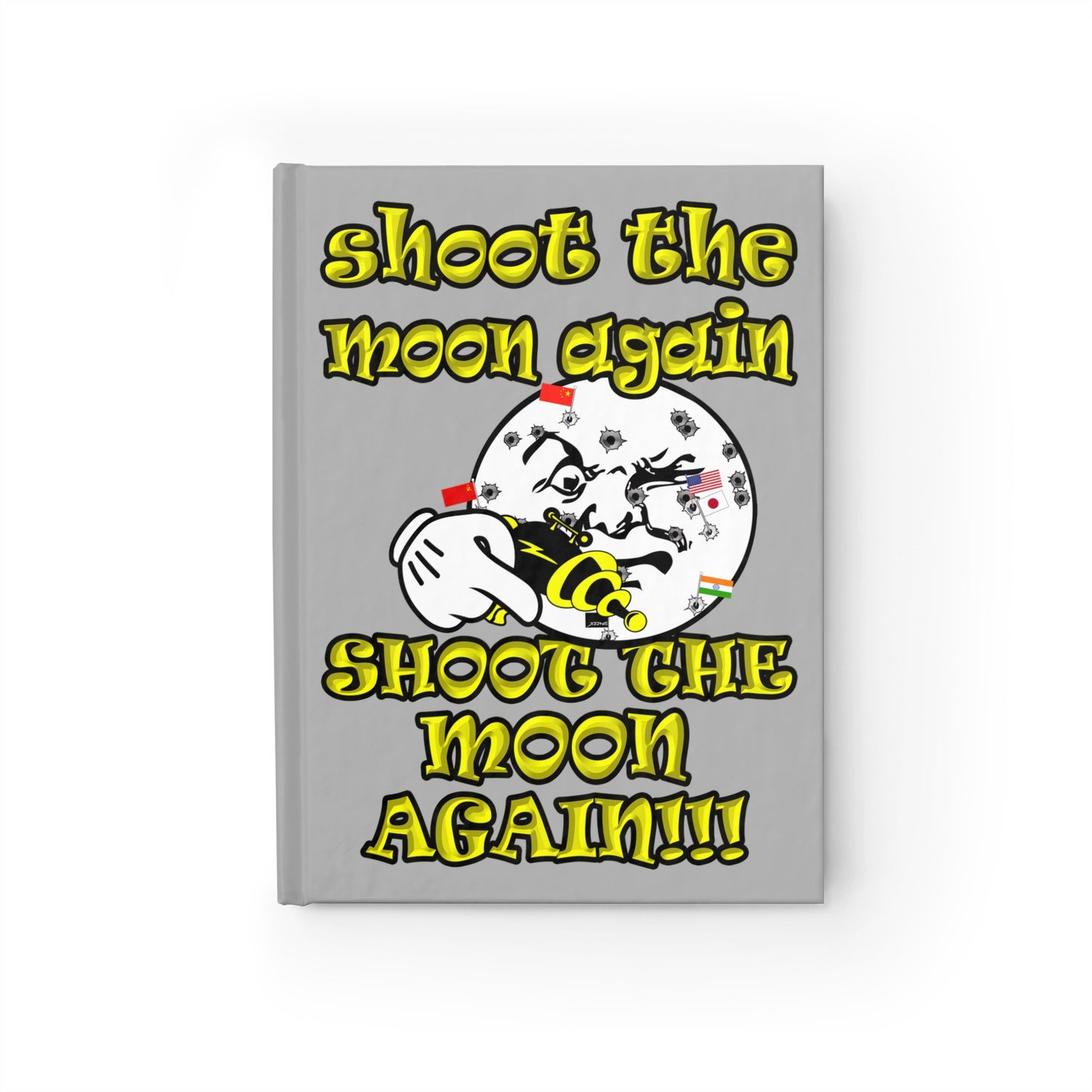 shoot the moon again - journal-lined (light grey)